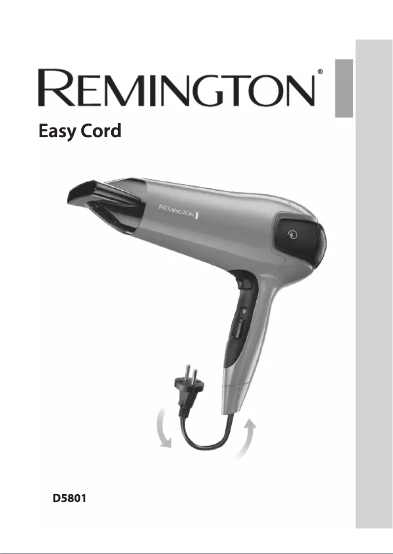 Page n°1 - Manuel utilisateur Remington Easy Cord D5801