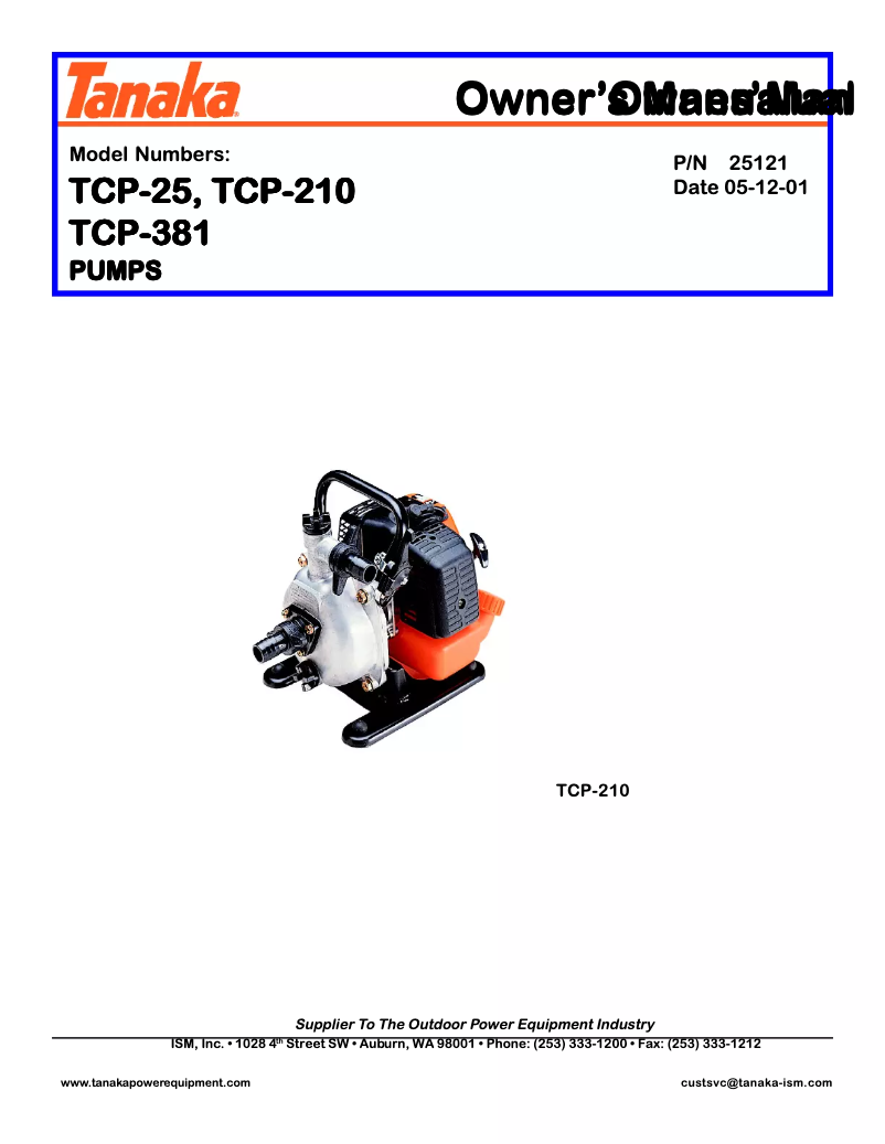 Image de la première page du manuel de l'appareil TCP-210