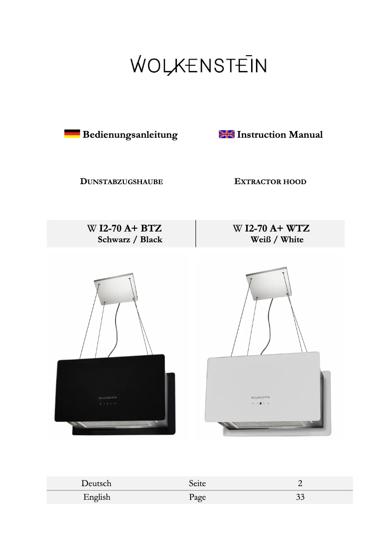 Page n°1 - Manuel utilisateur Wolkenstein W I2-70A+BTZ