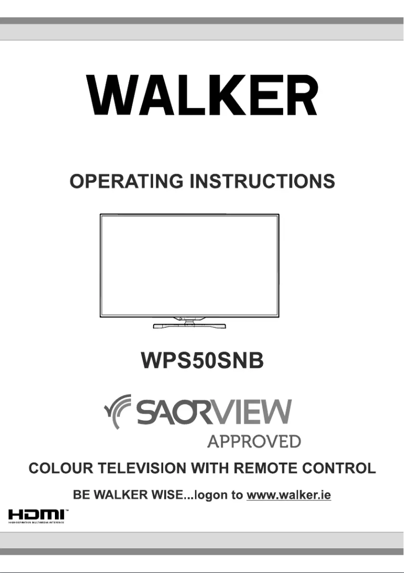 Page n°1 - Manuel utilisateur Walker WPS50SNB