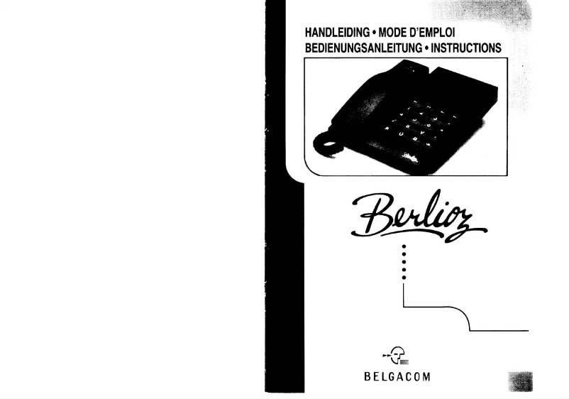 Page n°1 - Manuel utilisateur Belgacom Berlioz