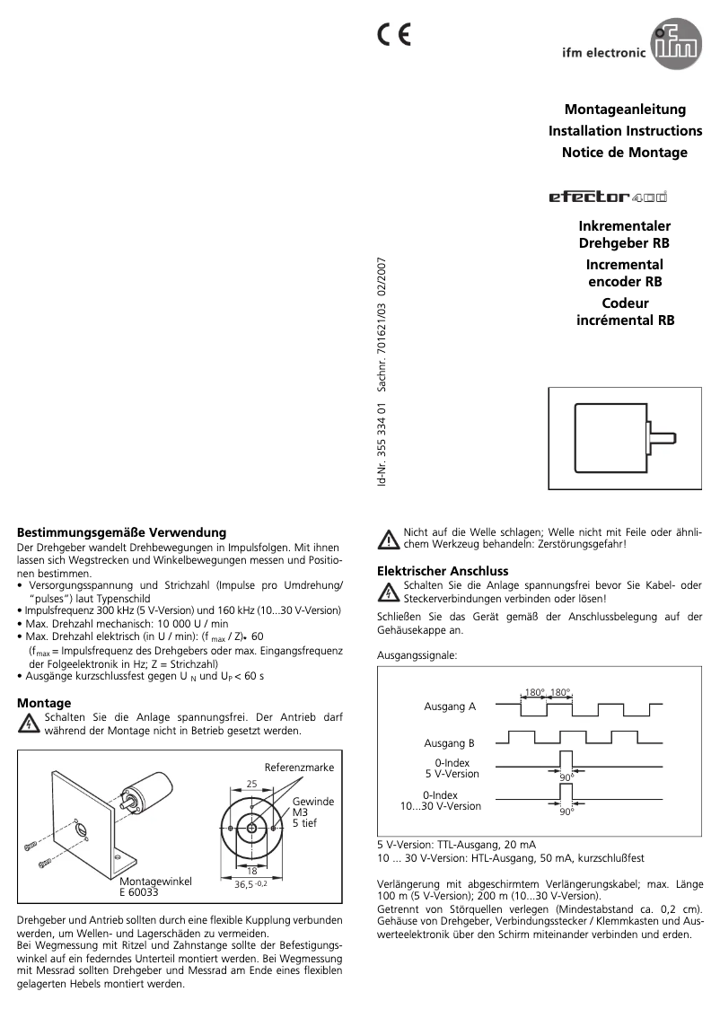 Page n°1 - Manuel utilisateur IFM RB1002