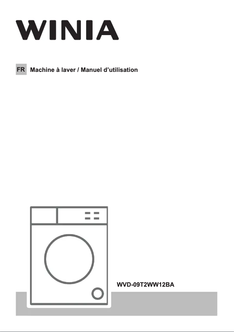 Page 1 de la notice Manuel utilisateur Winia WVD-09T2WW12BA