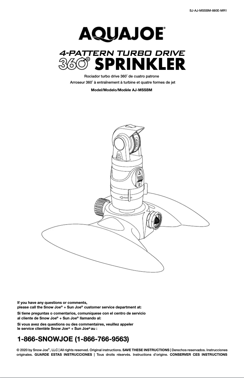 Página 1 del manual Manual de usuario Aqua Joe SJI-OMS16