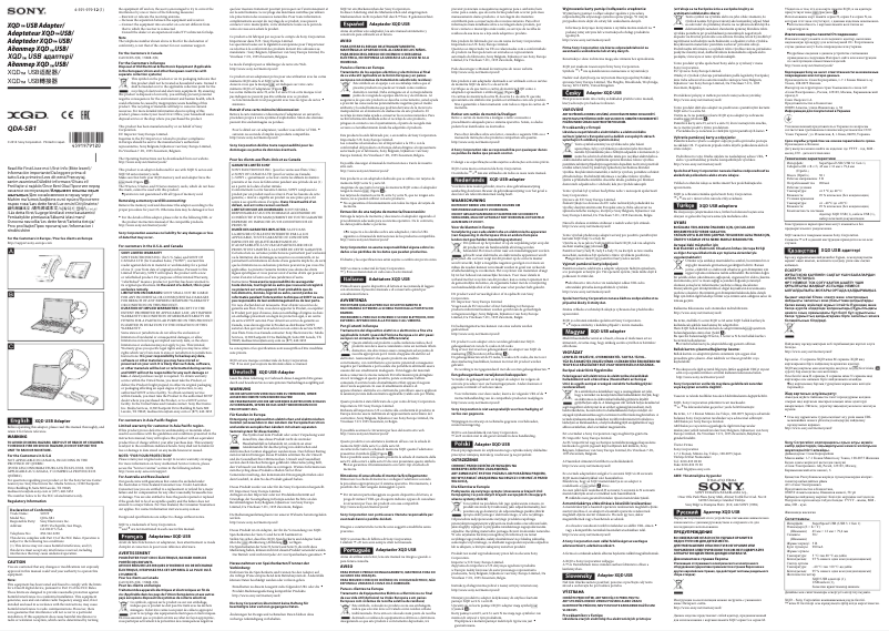 Image de la première page du manuel de l'appareil QDA-SB1