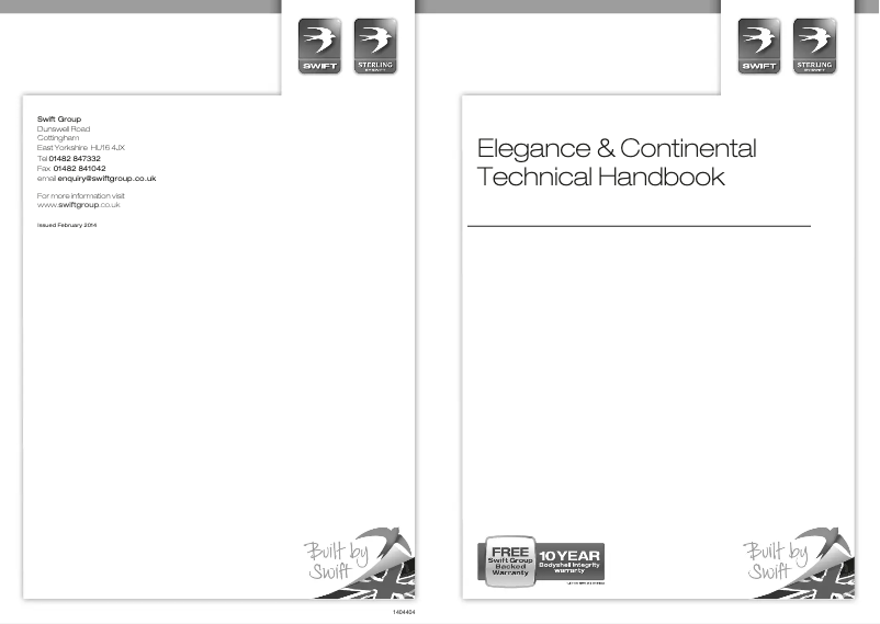 Página 1 del manual Manual de usuario Swift Elegance (2014)