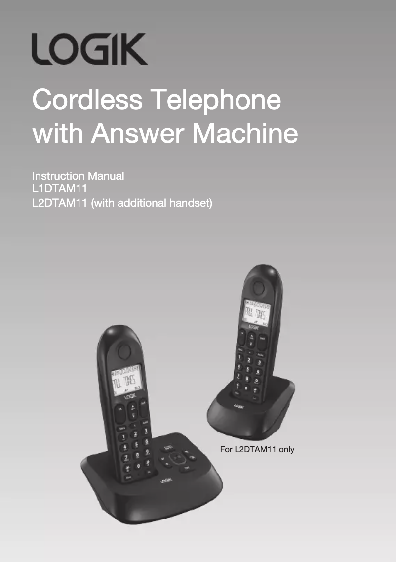 Página 1 del manual Manual de usuario Logik L2DTAM11