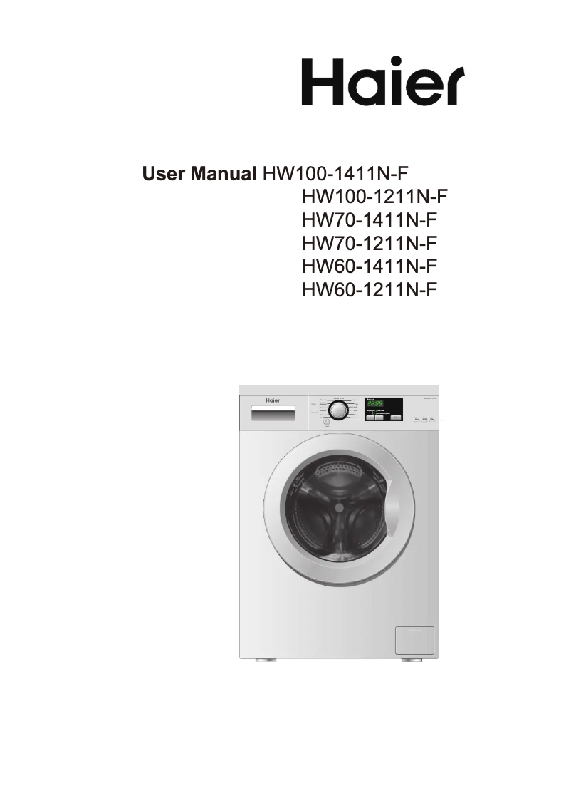 Página 1 del manual Manual de usuario Haier HW70-1411N-F