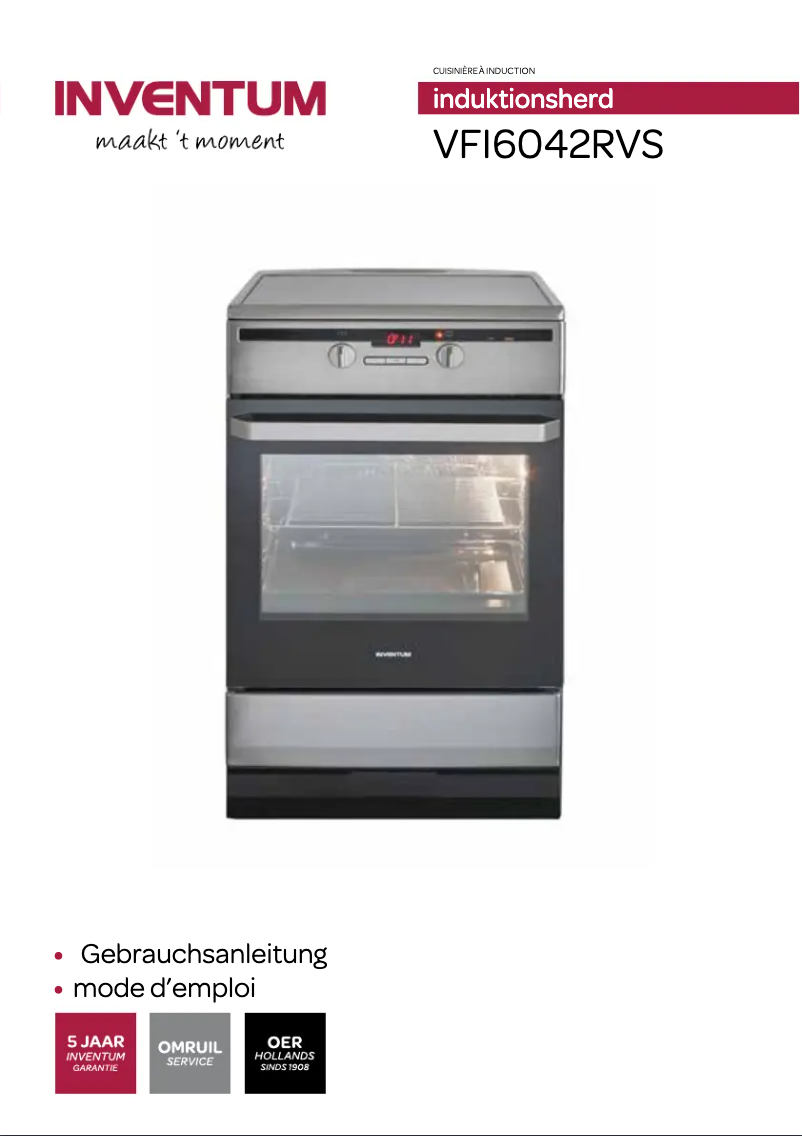 Page 1 de la notice Manuel utilisateur Inventum VFI6042RVS