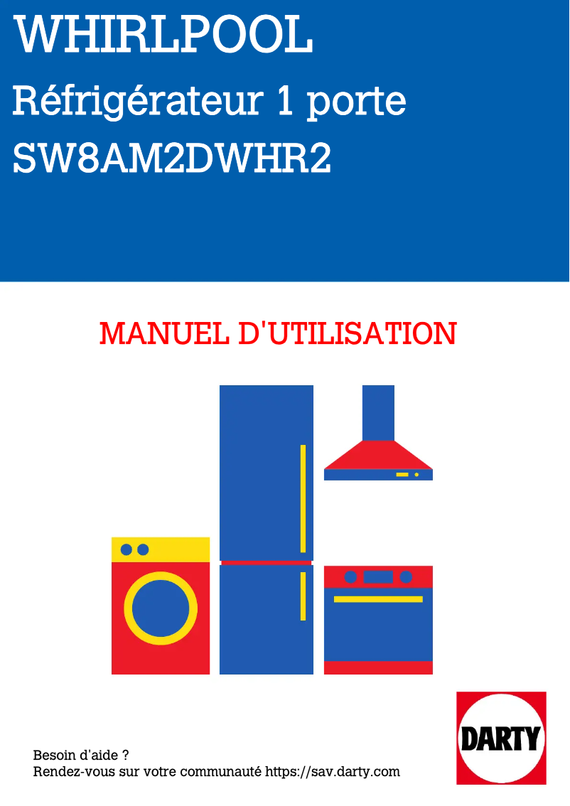 Page n°1 - Guide d'installation Whirlpool SW8 AM2D WHR 2