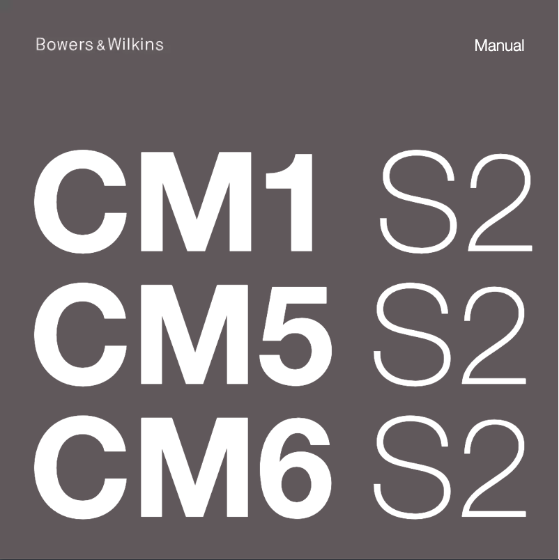 Page 1 de la notice Manuel utilisateur B&W CM1 S2