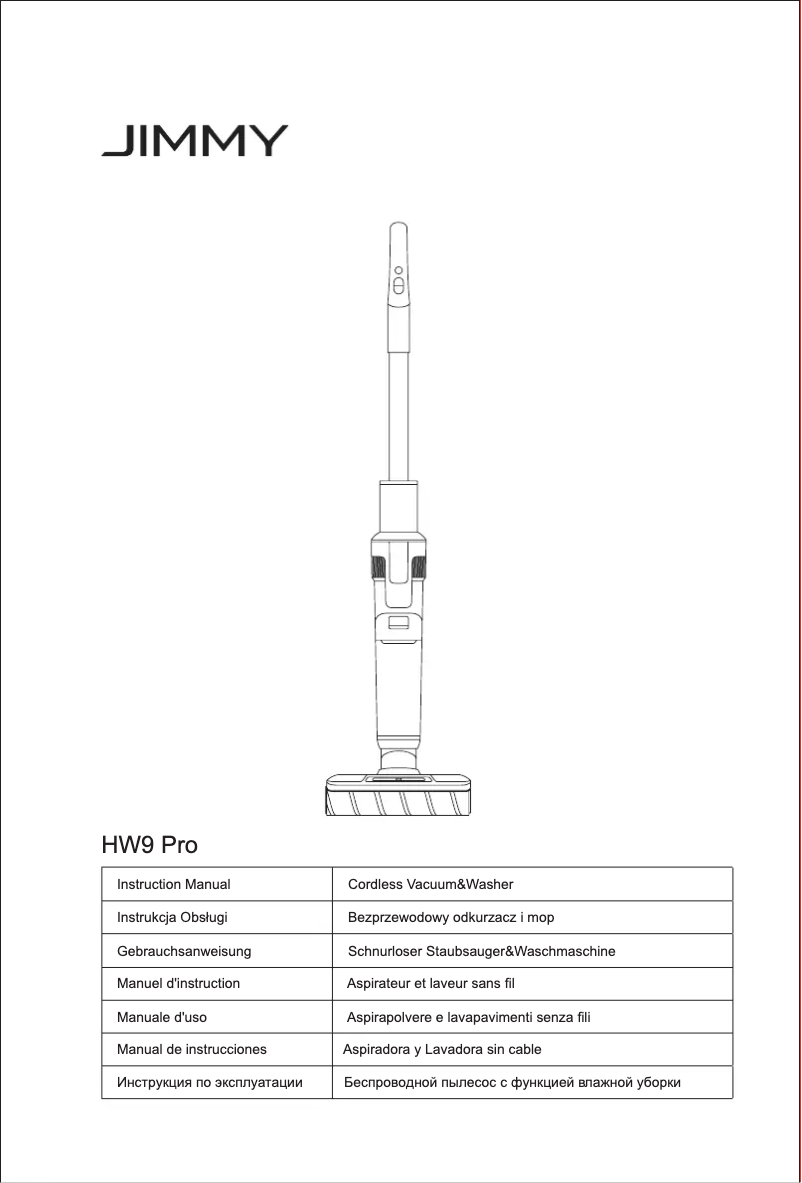 Page n°1 - Manuel utilisateur JIMMY HW9 Pro
