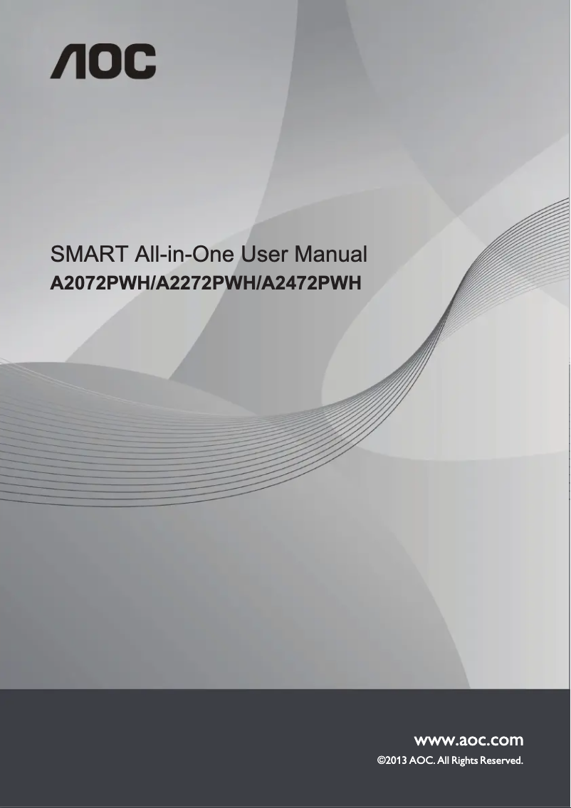 Page n°1 - Manuel utilisateur AOC A2072PWH