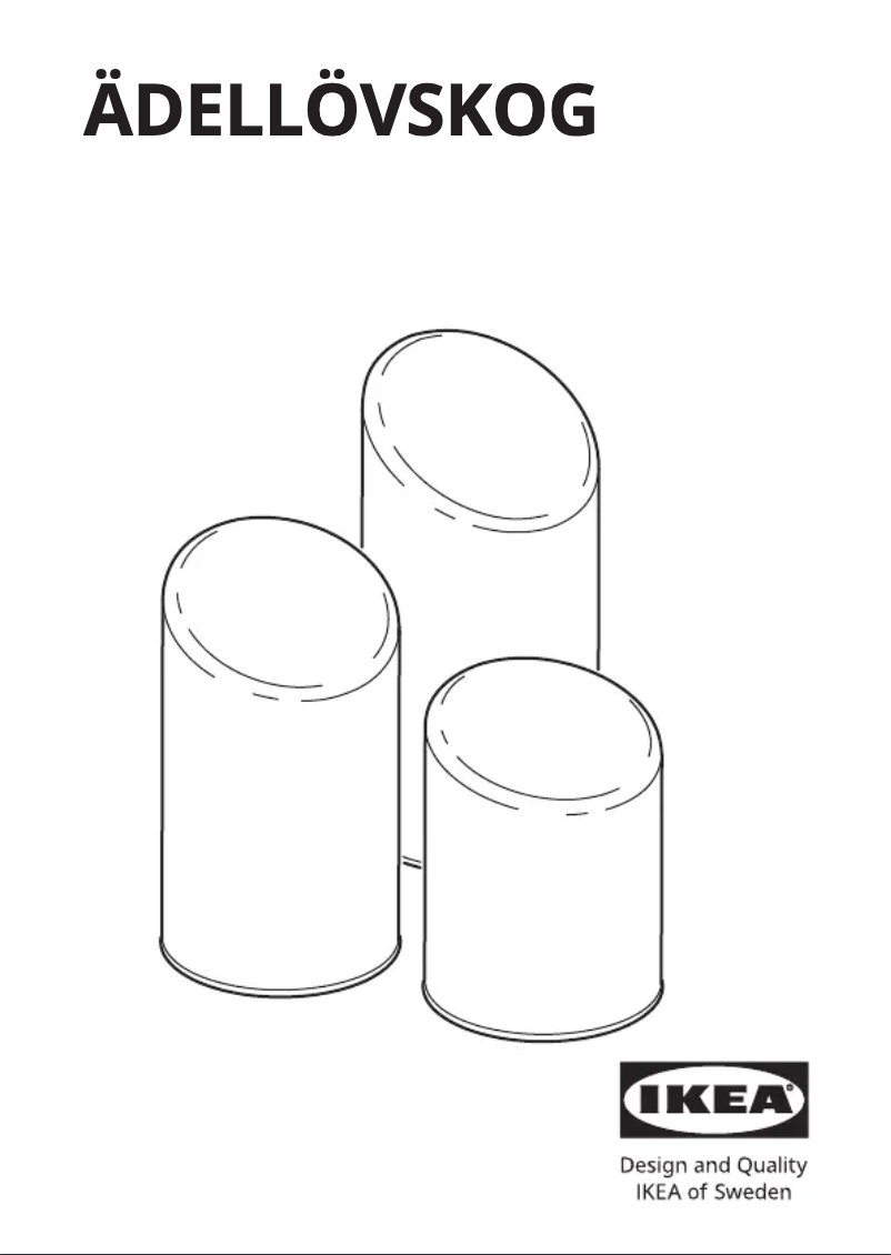 Page 1 de la notice Manuel utilisateur Ikea ÄDELLÖVSKOG 605.204.70