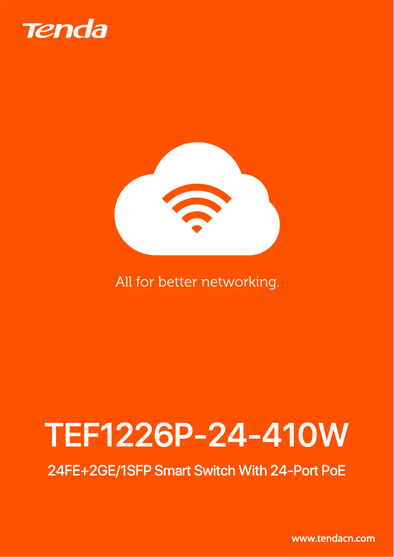 Page 1 de la notice Manuel utilisateur Tenda TEF1226P-24-410W