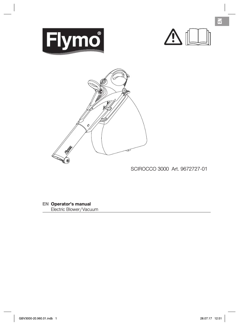 Page n°1 - Manuel utilisateur Flymo Scirocco 3000