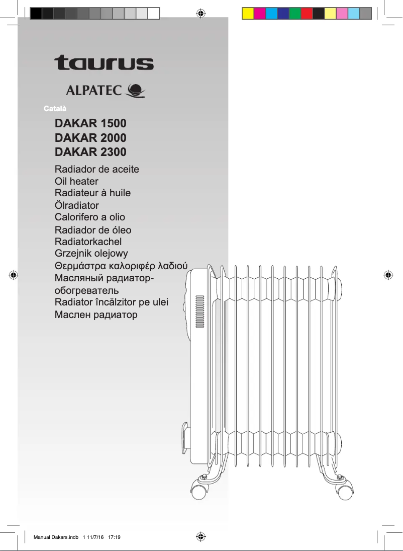 Image de la première page du manuel de l'appareil Dakar 1500