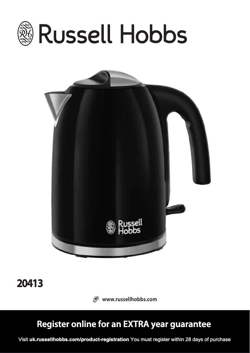 Page n°1 - Manuel utilisateur Russell Hobbs Colours Plus 20413