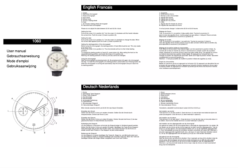 Page n°1 - Manuel utilisateur Davis 1060