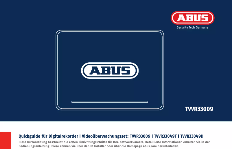 Page n°1 - Manuel utilisateur Abus TVVR33049T