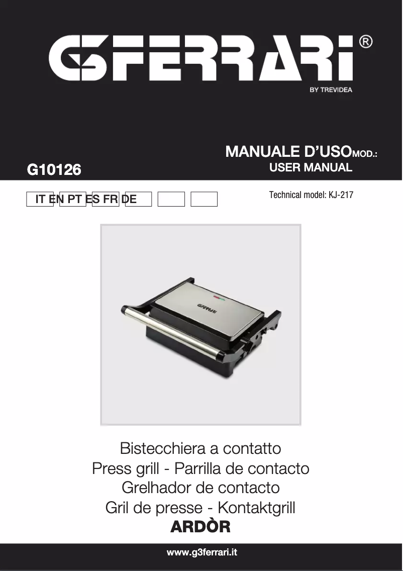 Página 1 del manual Manual de usuario G3 Ferrari Ardòr G10126