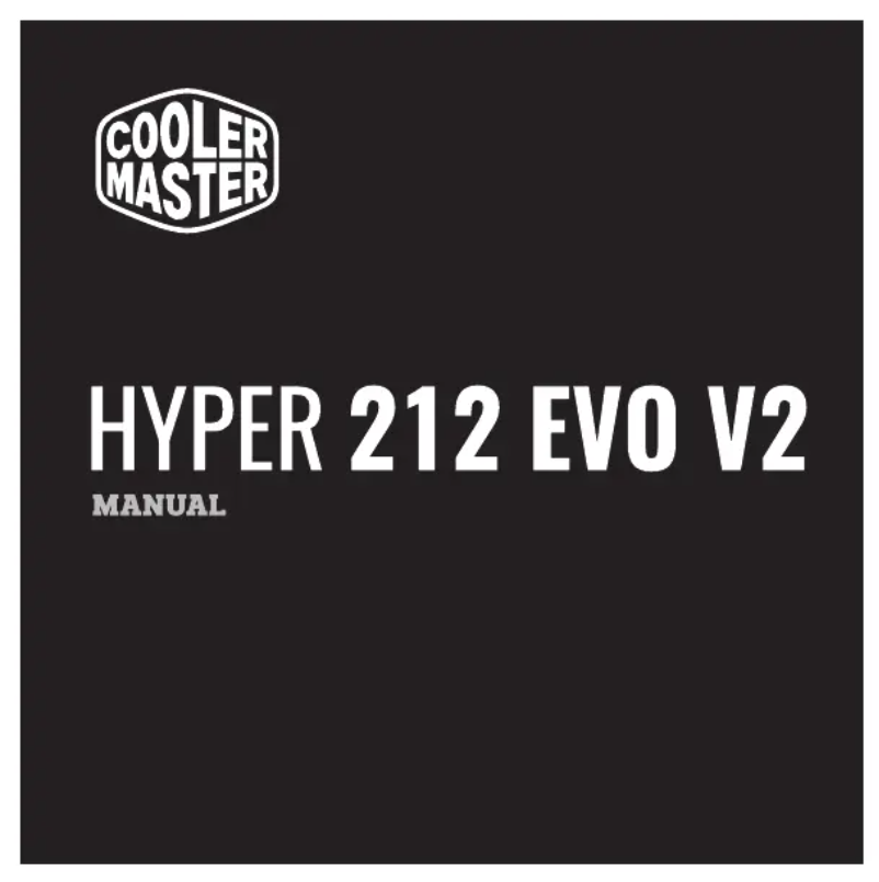 Page 1 de la notice Manuel utilisateur Cooler Master Hyper 212 Evo V2