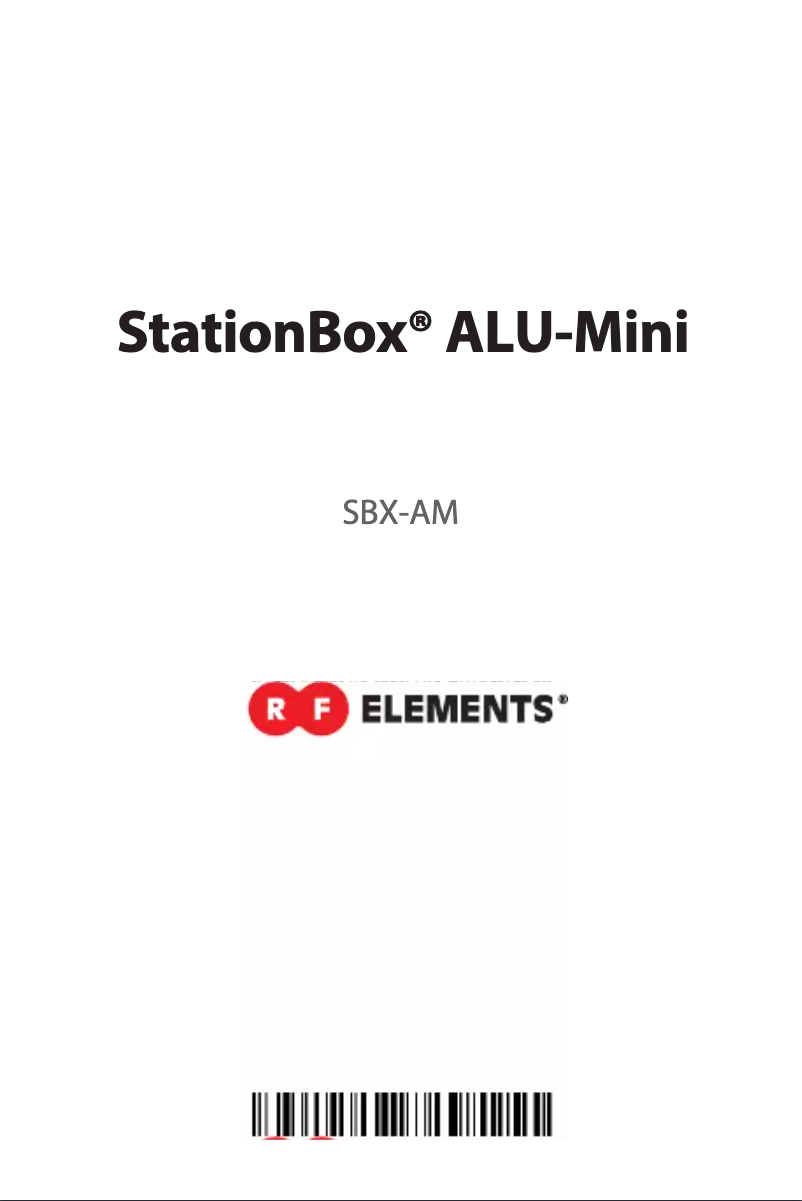 Page 1 de la notice Manuel utilisateur RF Elements StationBox SBX-AM