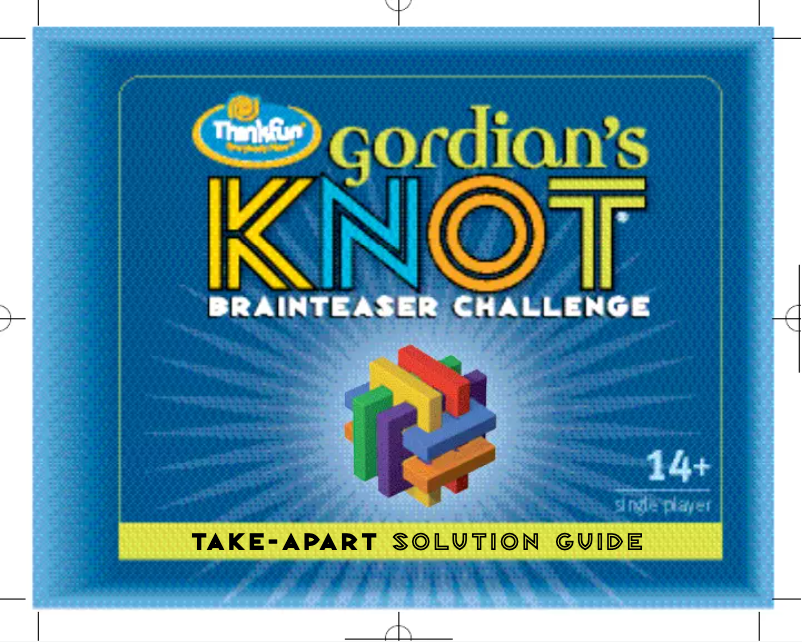 Page 1 de la notice Manuel utilisateur ThinkFun Gordian’s Knot