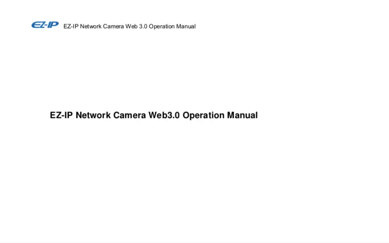 Image de la première page du manuel de l'appareil Ez-Ip IPC-T1B20
