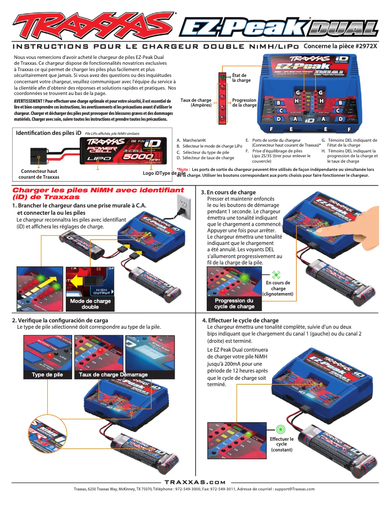 Page 1 de la notice Manuel utilisateur Traxxas EZ-Peak Dual
