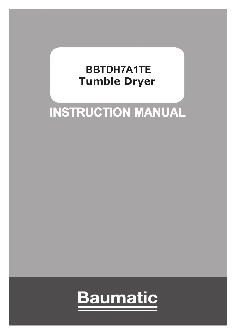 Page 1 de la notice Manuel utilisateur Baumatic BBTDH7A1TE-80