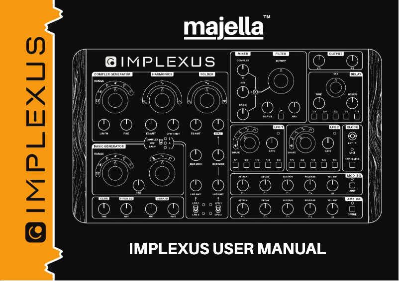 Page n°1 - Manuel utilisateur Majella Implexus