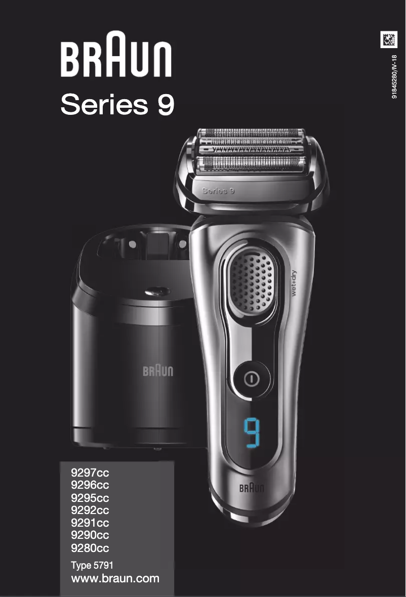 Page 1 de la notice Manuel utilisateur Braun Series 9 9291CC