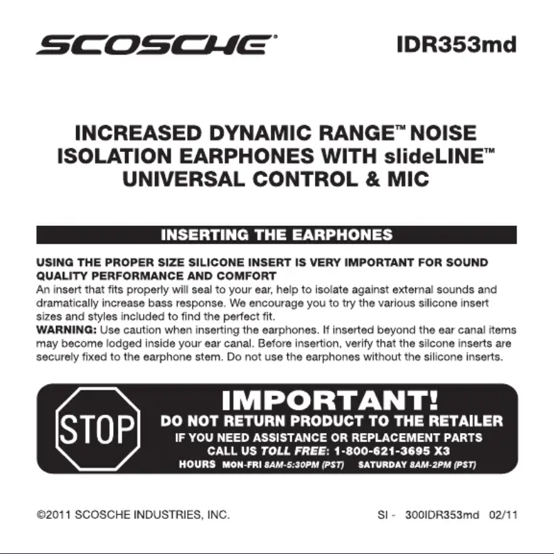 Página 1 del manual Manual de usuario Scosche IDR353MD