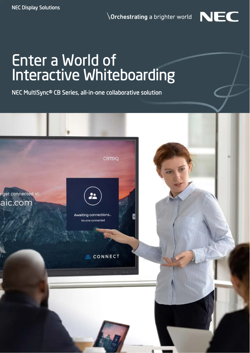 Page 1 de la notice Brochure NEC MultiSync CB861Q