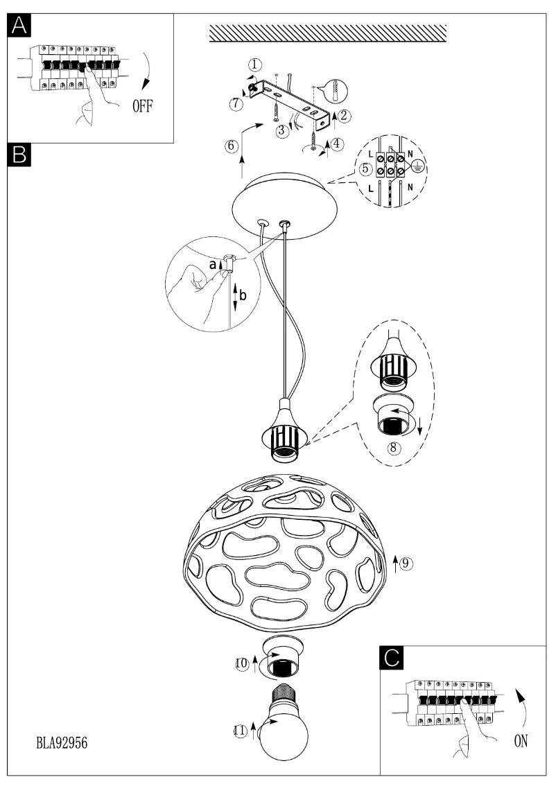 Page n°1 - Manuel utilisateur Eglo Anzino