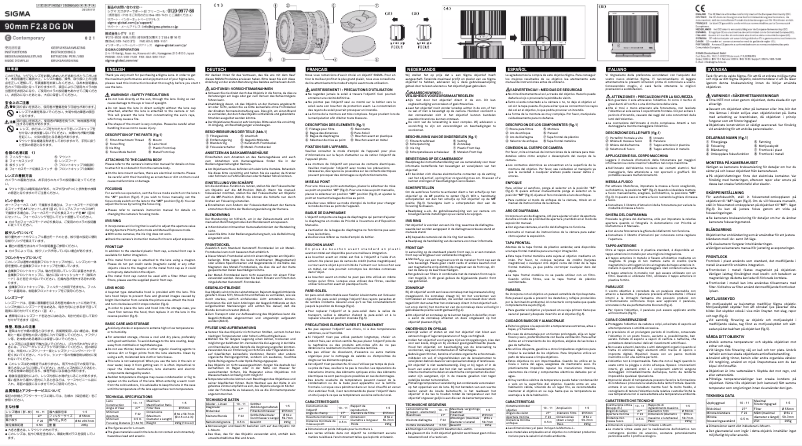 Image de la première page du manuel de l'appareil 90mm F2.8 DG DN