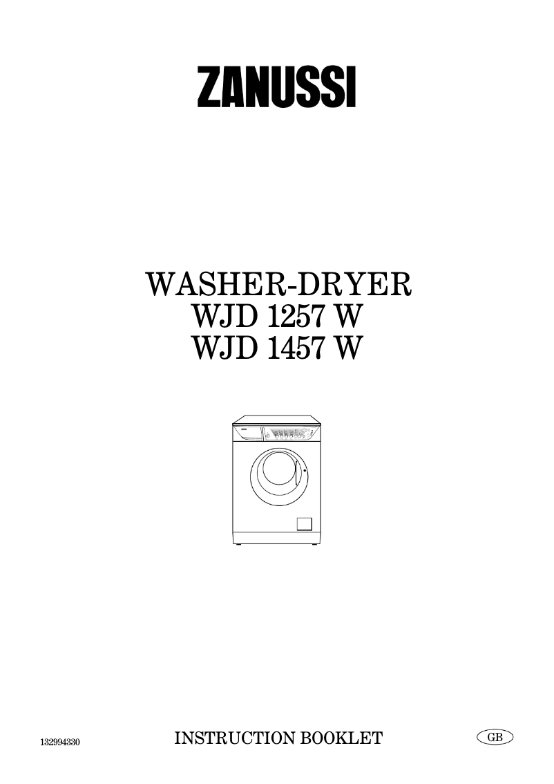 Image de la première page du manuel de l'appareil WJD1257W