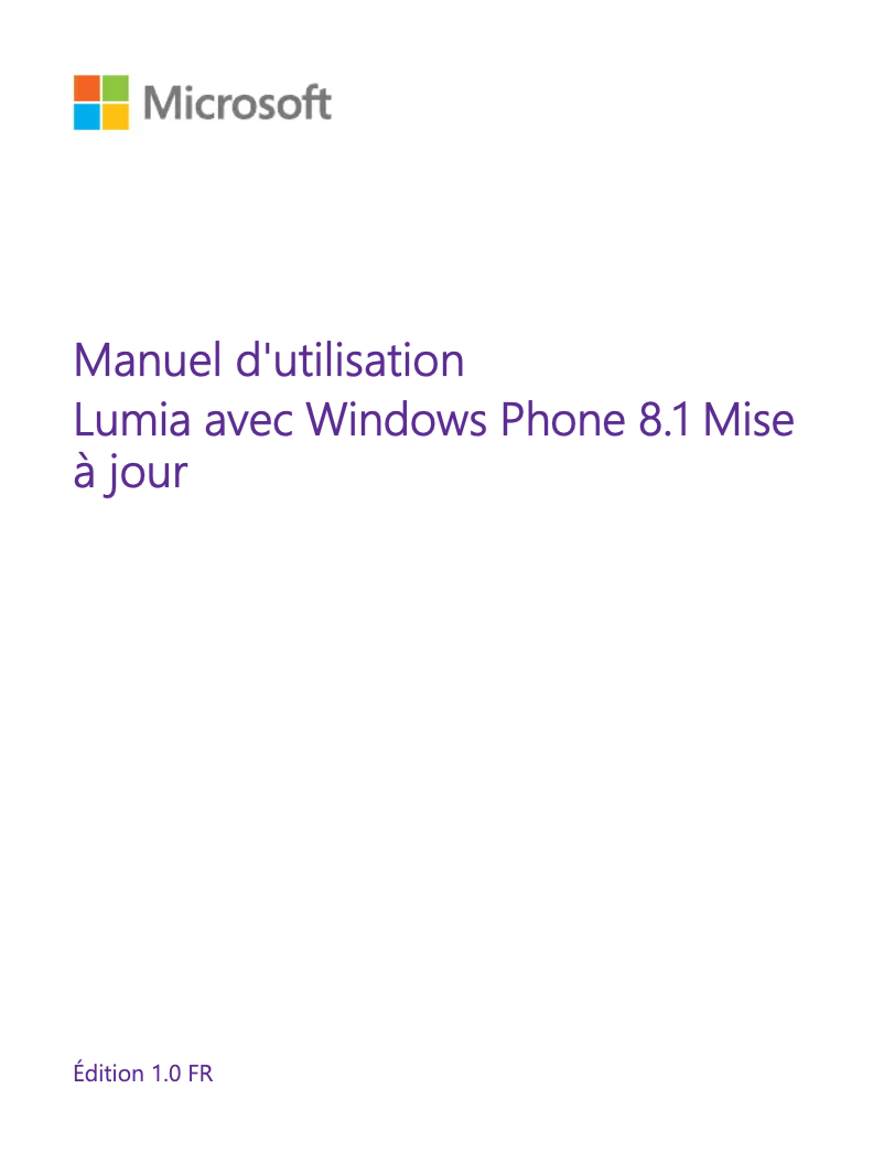 Page 1 de la notice Manuel utilisateur Nokia Lumia 435