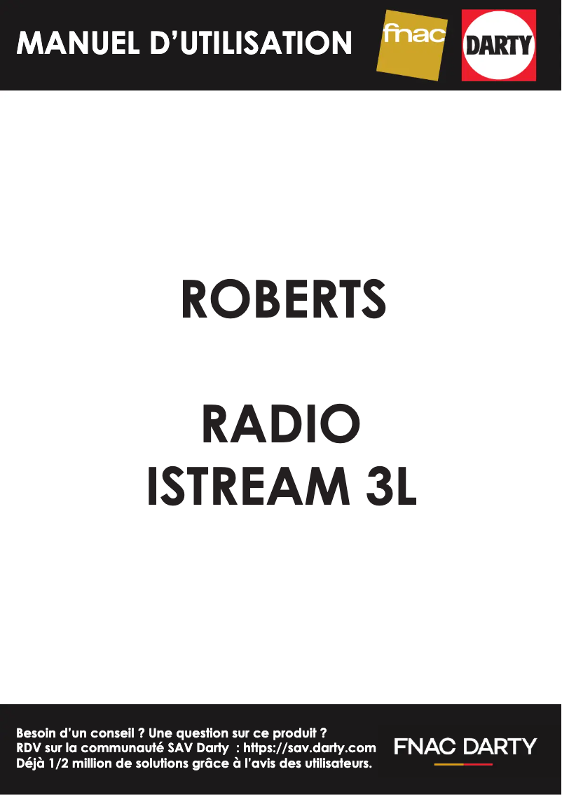 Page n°1 - Manuel utilisateur Roberts iStream 3L