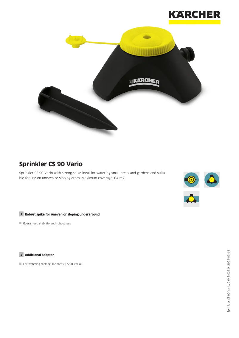 Page n°1 - Manuel utilisateur Kärcher CS 90 Vario