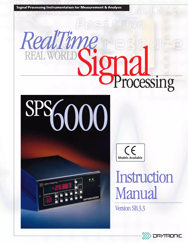 Page 1 de la notice Manuel utilisateur Daytronic SPS6132D-CE