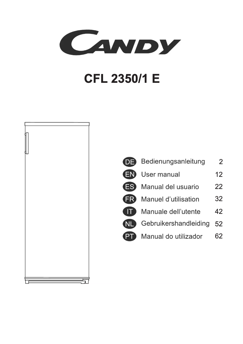 Page n°1 - Manuel utilisateur Candy CFL 2350/1 E