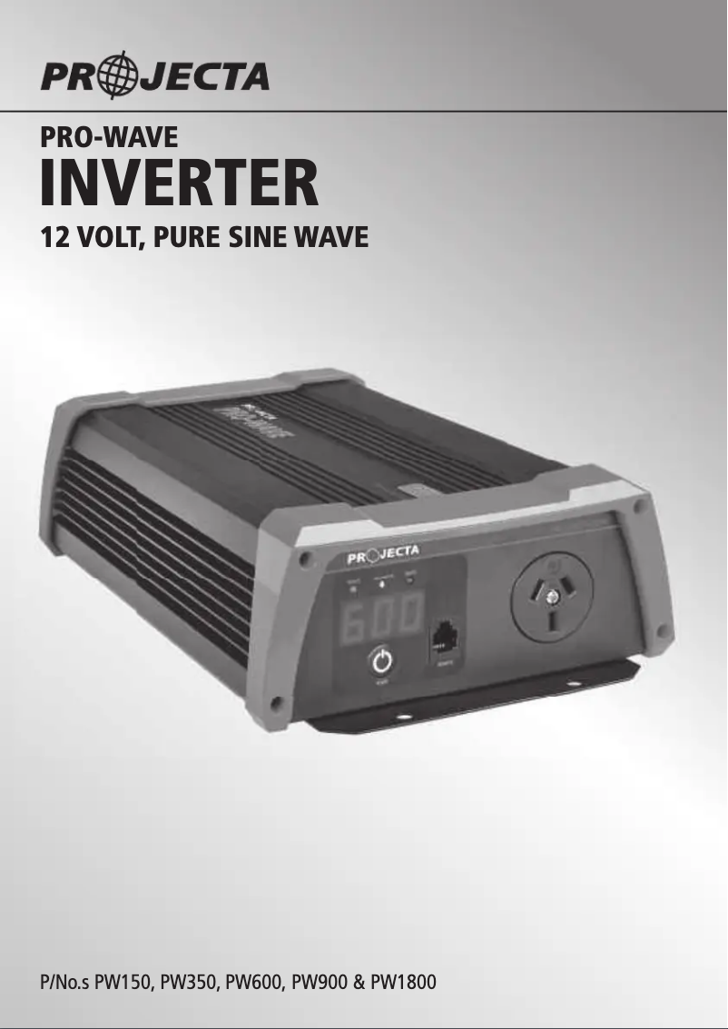 Page 1 de la notice Manuel utilisateur Projecta PW350