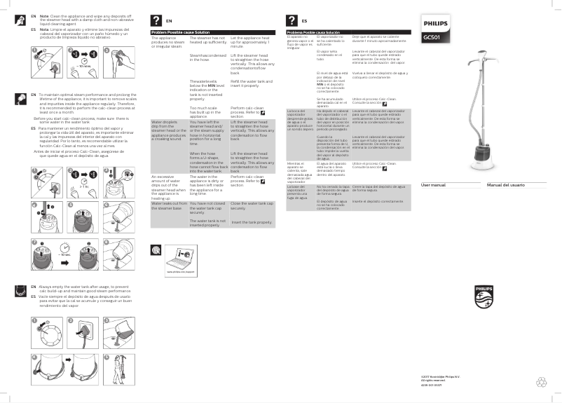 Page 1 de la notice Manuel utilisateur Philips GC501