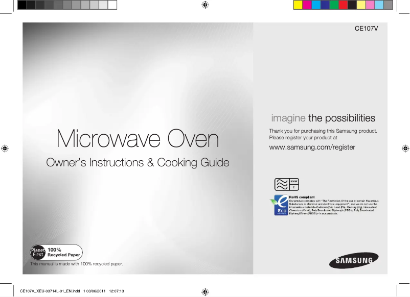 Page n°1 - Manuel utilisateur Samsung CE107V-B