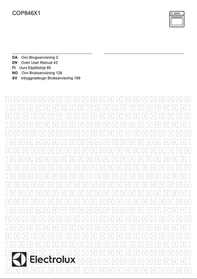 Page 1 de la notice Fiche technique Electrolux COP846X1