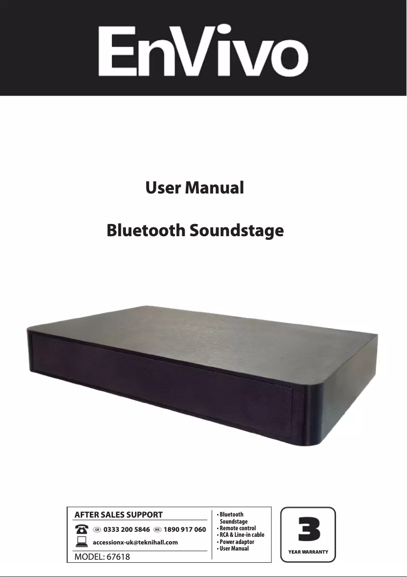 Page 1 de la notice Manuel utilisateur Envivo 1392A