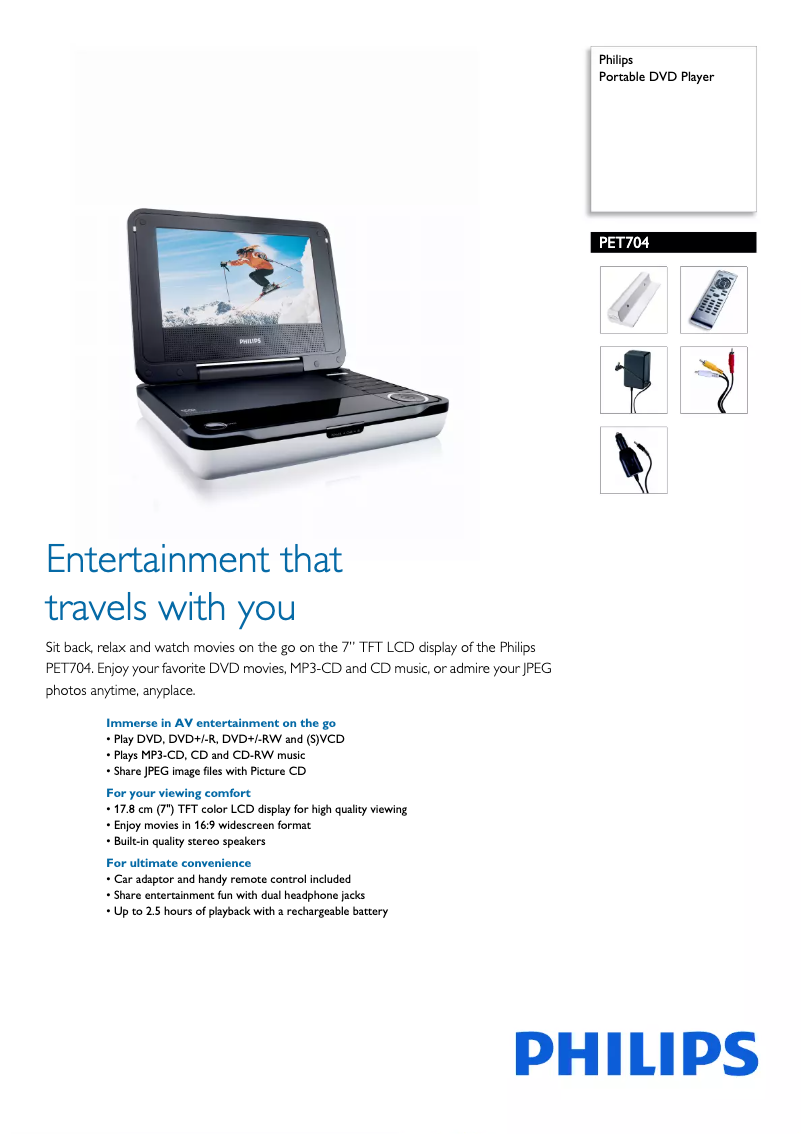 Page n°1 - Brochure Philips PET704