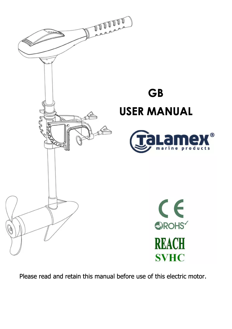 Page 1 de la notice Manuel utilisateur Talamex TM66